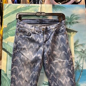 Seven for all mankind,  25 Blue Patterned  Jeans